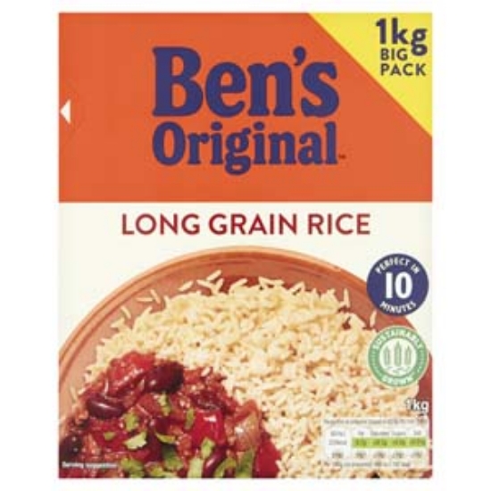 Picture of BENS Long Grain Rice 1kg Loose x12
